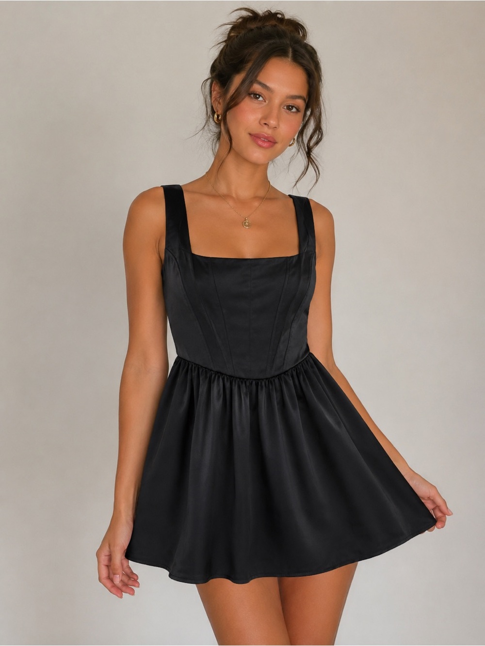 Wild Fable Black Corset Mini Dress Size S NWT - Picture 1 of 2